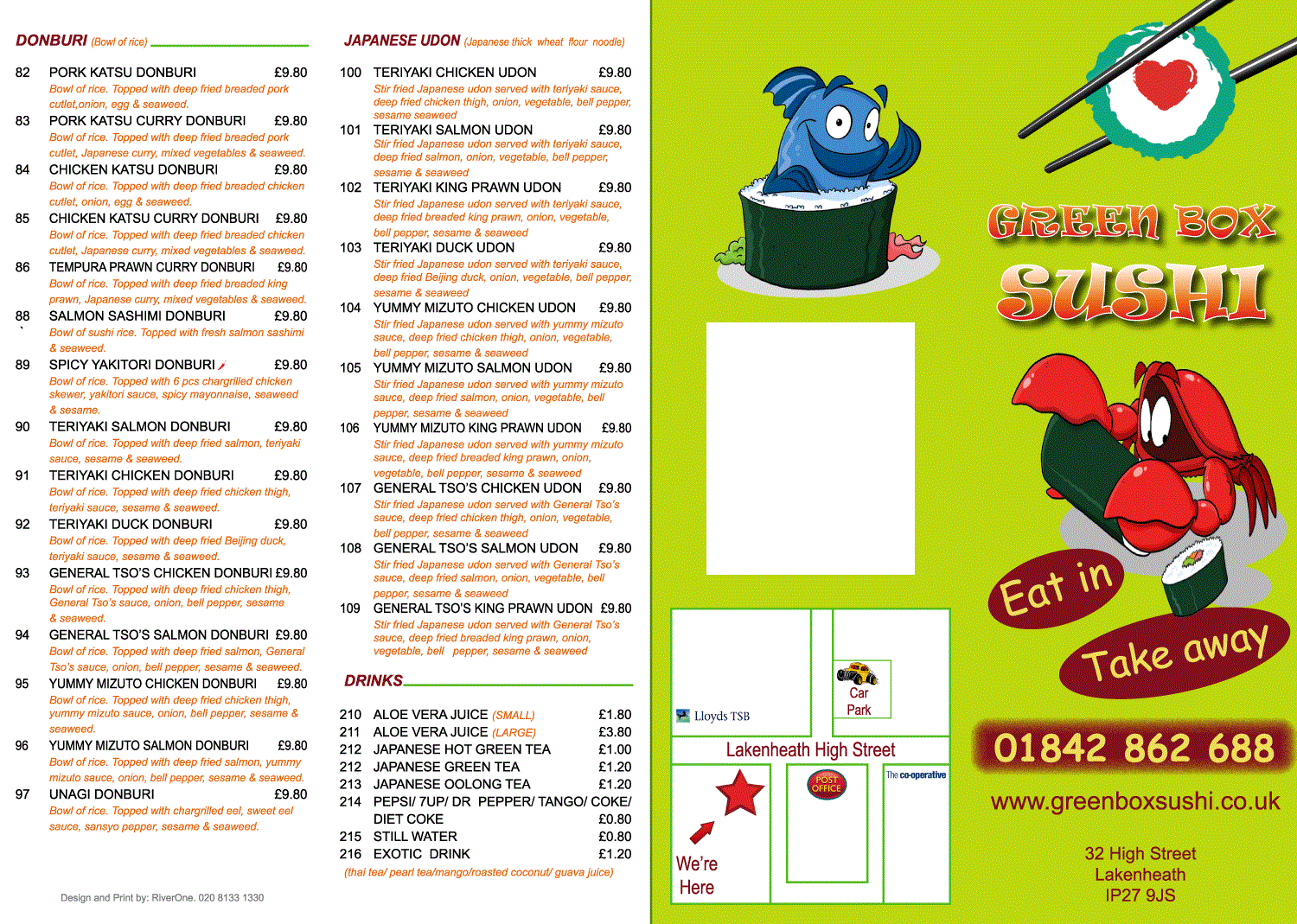Green Box Sushi | Menu